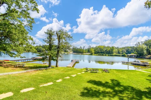 Lake view w/ pier 