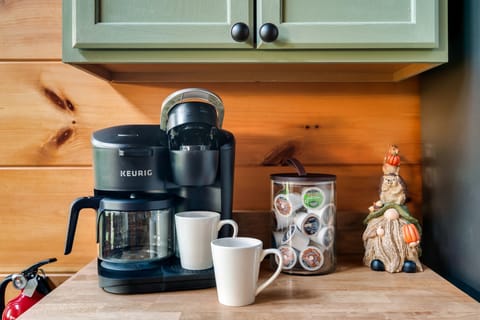 Start your mornings with a fresh cup from the Keurig station