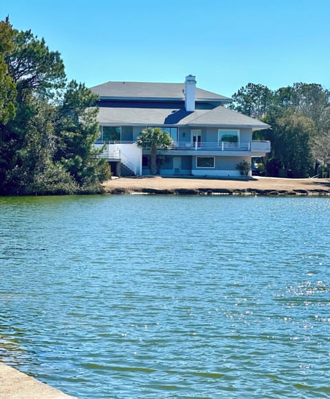 Backside of house from lake view