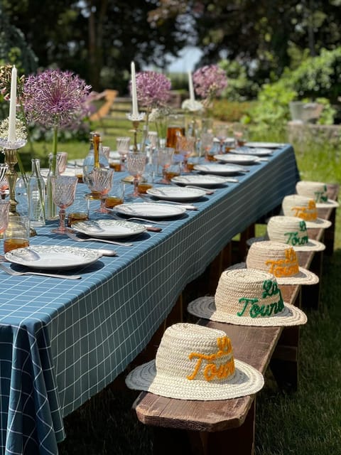 Outdoor banquet area
