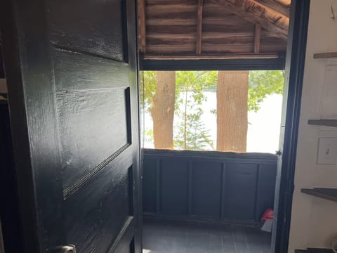 Point of view of the screened porch from the outside