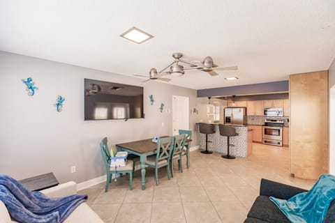 The second living room with eat in kitchen.