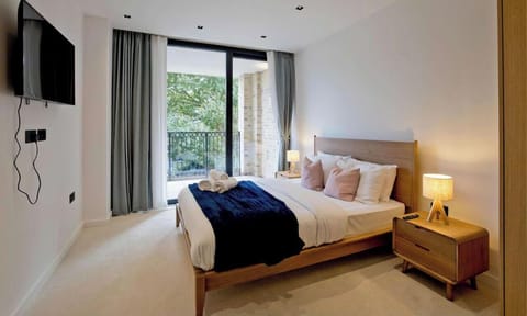 Comfortable bedroom designed for rest and relaxation