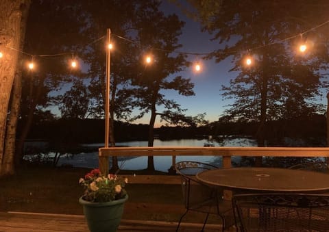 Enjoy the most beautiful sunsets on the lake right from the spacious deck.