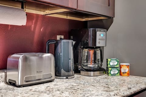 We provide you coffee and a selection of teas