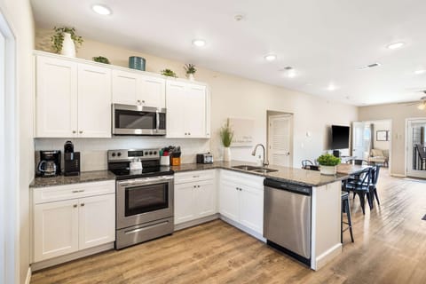 Kitchen is full with all the basics