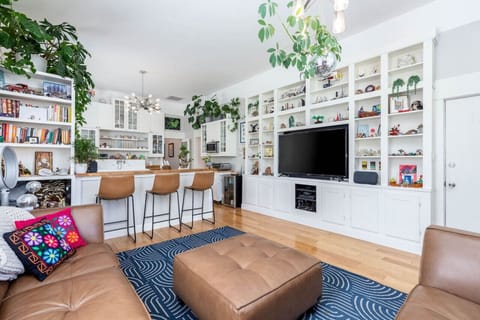 Living area with TV for entertainment