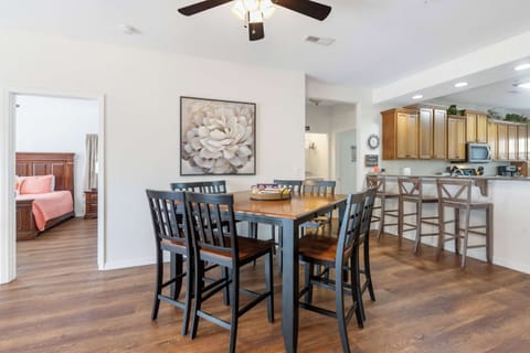 Dining table with seating for 8