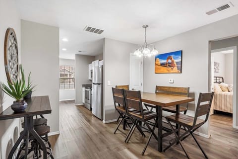 Dining and kitchen area