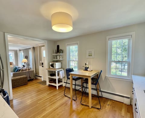 Kitchen with view of living room
