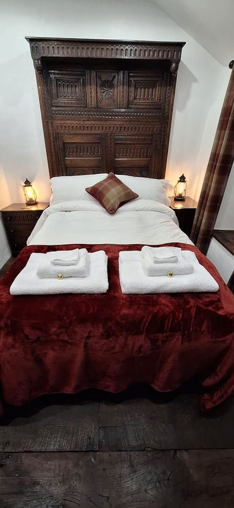 Double Bedroom with Characterul Double Bed and Original Oak Floor.