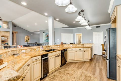 Plenty of counter space to prepare and serve homecooked meals