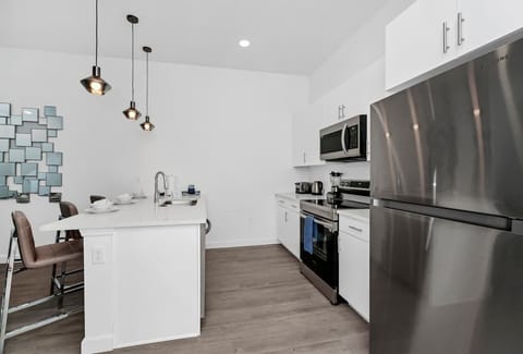 Everything you need to cook up a storm—fully stocked with appliances, cookware, and all the essentials.