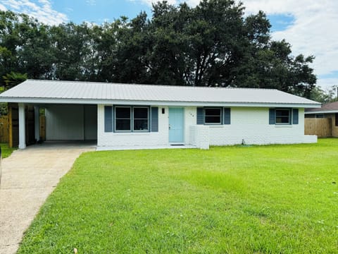 Front exterior- covered parking 