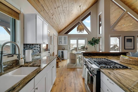 Kitchen located on the main level of the home as part of the open concept floor plan.