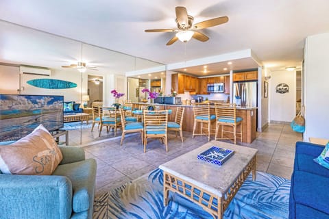 Papakea K-105’s open living space flows with light, comfort, and island charm.