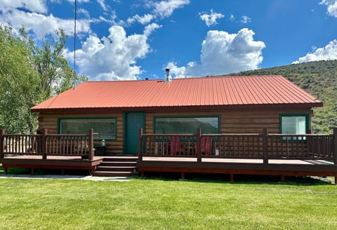 The Log cabin is the perfect place for hunting and fishing weekends with friends.