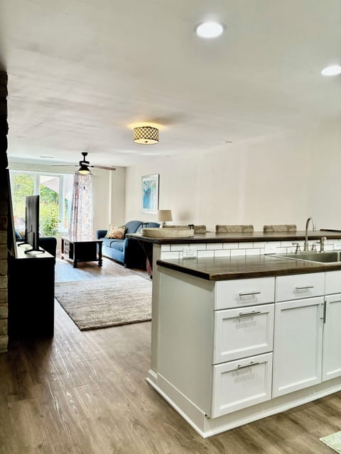 Living Area w Full Kitchen/Bar Seating