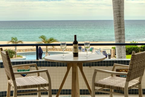 Balcony with beach view