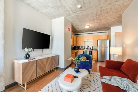 Modern, cozy living space with an open kitchen, stylish décor, and everything you need to feel right at home