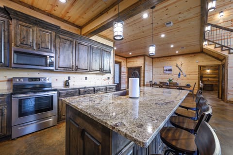 Bar seating adds flexibility for you during your stay.