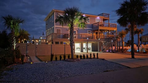 Night View, open game room lit up