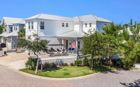 Exterior of the home with driveway and private garage. 