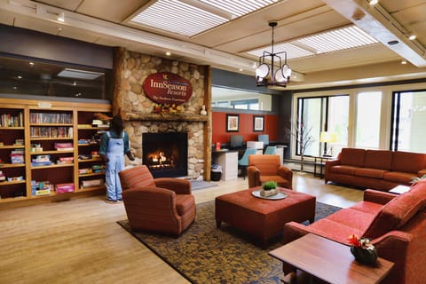 Sit by the Fireplace at Pollard Brook Resort