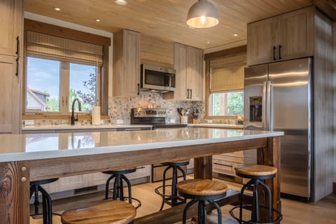 Counter seating at the kitchen island