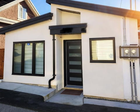 Exterior of the  house and private entrance.