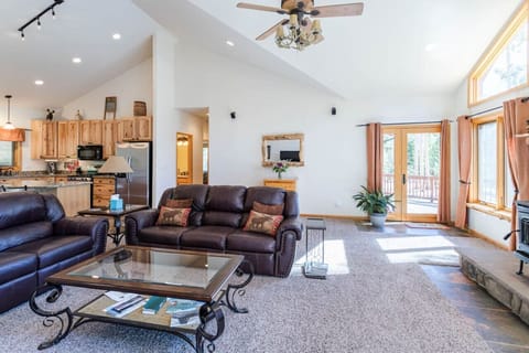 Cozy living room with patio access