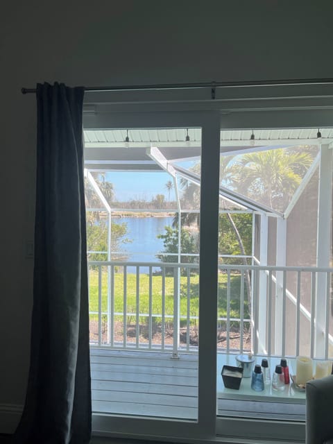 Lake view from primary bedroom.