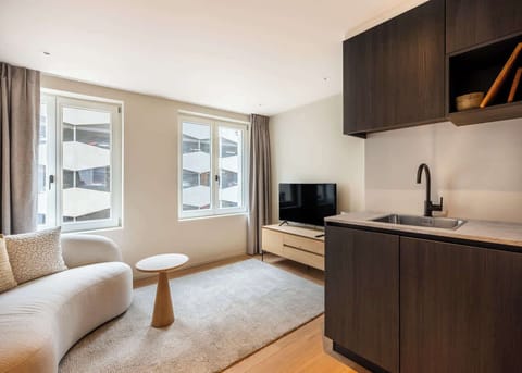 Living area with kitchenette