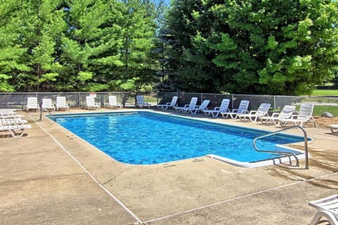 Seasonal access to the private pool, only steps away from your room.