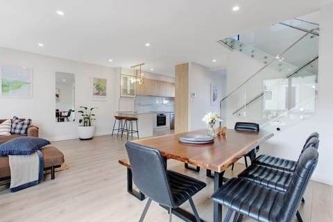 The dining room is part of the open plan living space.