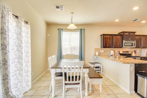 Dining Area | Dishware & Flatware Provided | Central A/C & Heat | 1st Floor