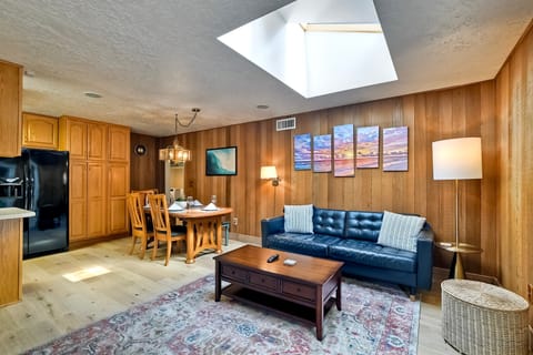 Dining area is adjacent to living area