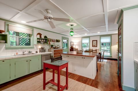 Kitchen with vintage pasta maker!