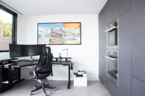 Adjustable Stand-Up Desk Includes a 49” Curved Monitor *Printer not available