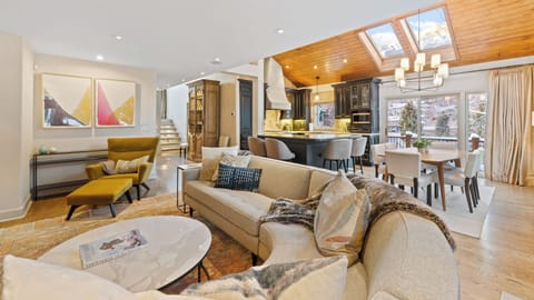 Living room with Dining view - North