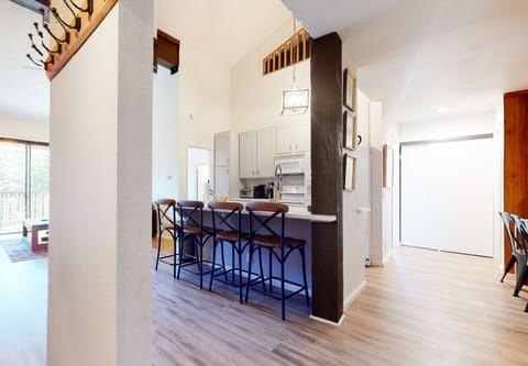 Counter seating at the kitchen counter