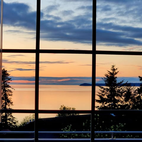 view of sunset from Primary bedroom