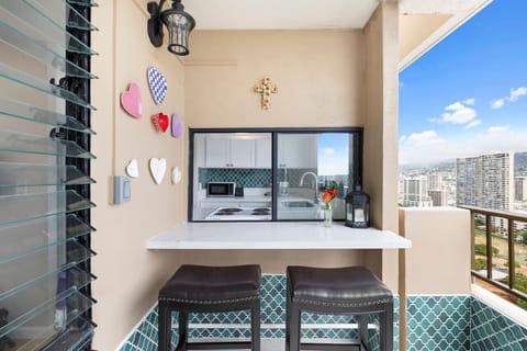 eating and extra sitting area in balcony