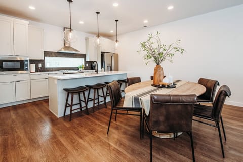 Bright and cheerful kitchen makes you feel right at home.
