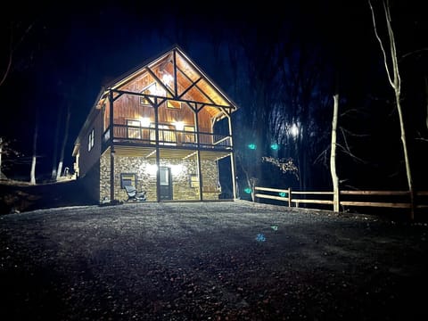 Night pic with Moon over the ridge to the right.