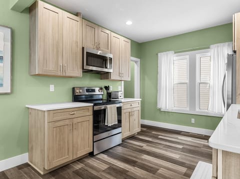 Kitchen with all new appliances.