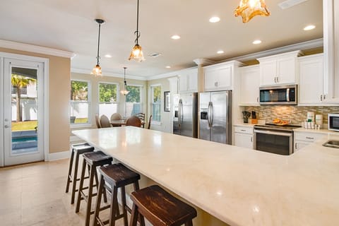 First Floor Kitchen with Bar Seating