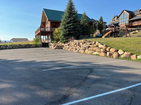 9 paved private parking spaces