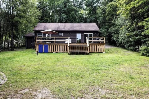 This is the view of the lake house from the lake.