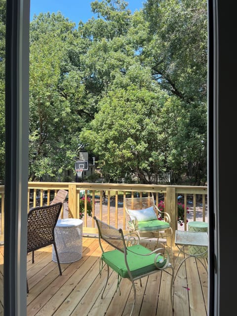 View from the suite out to the shared deck